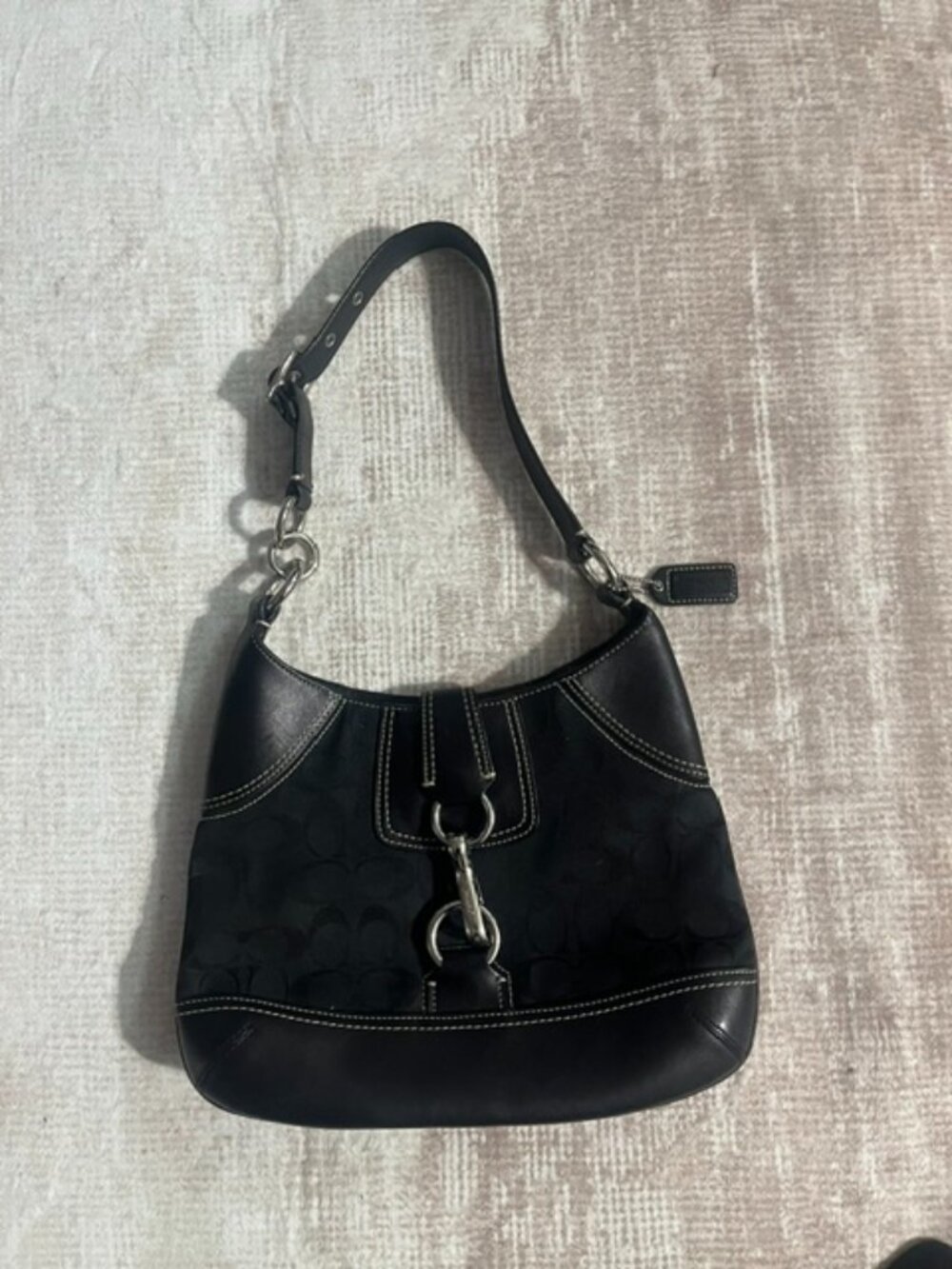 Coach Vintage Hampton Hobo Black Shoulder Bag